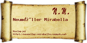 Neumüller Mirabella névjegykártya